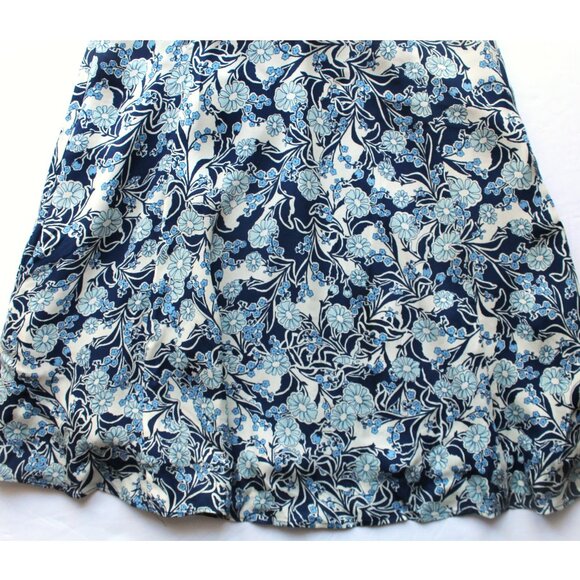 REISS Daisy Puff Sleeve Print Mini Dress / Size 6 / Blue White Floral V-Neck - Picture 8 of 13